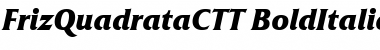 FrizQuadrataCTT BoldItalic Font