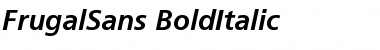 FrugalSans-BoldItalic Font