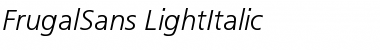 FrugalSans-LightItalic Font