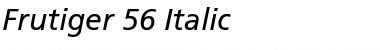Frutiger 55 Roman Italic