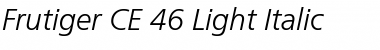 Frutiger CE 45 Light Italic