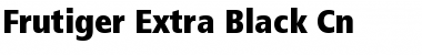 Frutiger Extra Black Cn Regular Font