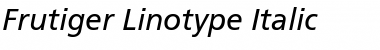Frutiger Linotype Italic