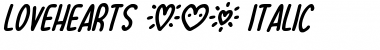 Lovehearts XYZ Italic Font