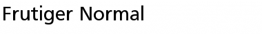 Frutiger Normal Font