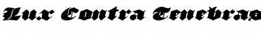 Lux Contra Tenebras Expanded Italic Font