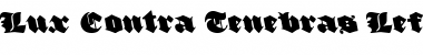 Lux Contra Tenebras Leftalic Italic Font