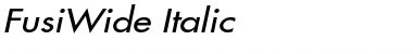 FusiWide Italic Font