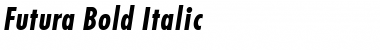 Futura Bold Italic Font