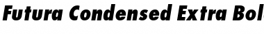 Futura Condensed Extra Bold Italic Font