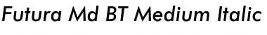 Futura Md BT Medium Italic