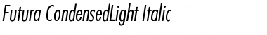 Futura-CondensedLight-Italic Regular Font