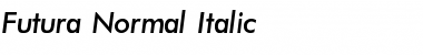 Futura-Normal-Italic Regular Font