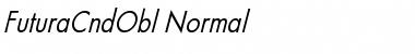 FuturaCndObl-Normal Regular Font