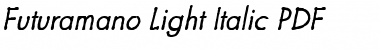 Futuramano Light Italic Font
