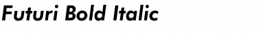 Futuri Bold Italic Font