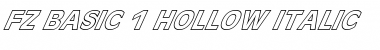 FZ BASIC 1 HOLLOW ITALIC Font