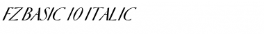 FZ BASIC 10 ITALIC Normal Font