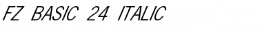 FZ BASIC 24 ITALIC Font