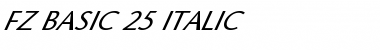 FZ BASIC 25 ITALIC Normal Font