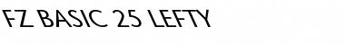 FZ BASIC 25 LEFTY Font