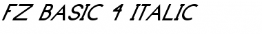 FZ BASIC 4 ITALIC Font