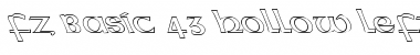 FZ BASIC 43 HOLLOW LEFTY Normal Font