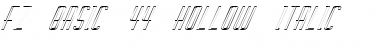 FZ BASIC 44 HOLLOW ITALIC Font