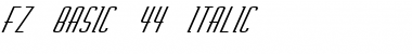 FZ BASIC 44 ITALIC Font