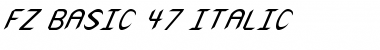 FZ BASIC 47 ITALIC Normal Font