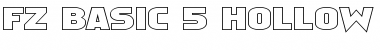 FZ BASIC 5 HOLLOW EX Normal Font