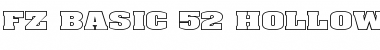 FZ BASIC 52 HOLLOW EX Normal Font