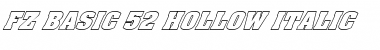 FZ BASIC 52 HOLLOW ITALIC Normal Font