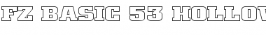 FZ BASIC 53 HOLLOW EX Font
