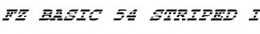 FZ BASIC 54 STRIPED ITALIC Font