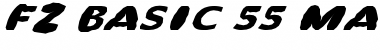 FZ BASIC 55 MANGLED ITALIC Normal Font