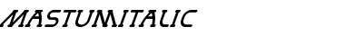 MastumItalic Regular Font