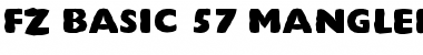 FZ BASIC 57 MANGLED Font