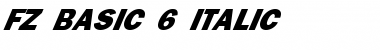 FZ BASIC 6 ITALIC Normal Font