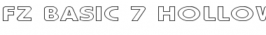 FZ BASIC 7 HOLLOW EX Normal Font