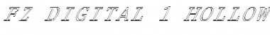 FZ DIGITAL 1 HOLLOW ITALIC Font