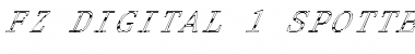 FZ DIGITAL 1 SPOTTED ITALIC Font