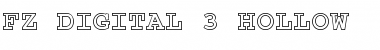 FZ DIGITAL 3 HOLLOW Font