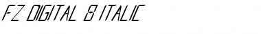 FZ DIGITAL 8 ITALIC Normal Font