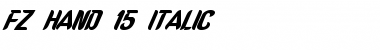 FZ HAND 15 ITALIC Font