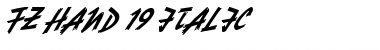 FZ HAND 19 ITALIC Font