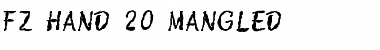 FZ HAND 20 MANGLED Normal Font