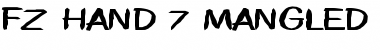 FZ HAND 7 MANGLED EX Normal Font