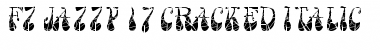 FZ JAZZY 17 CRACKED ITALIC Normal Font