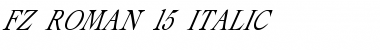 FZ ROMAN 15 ITALIC Normal Font